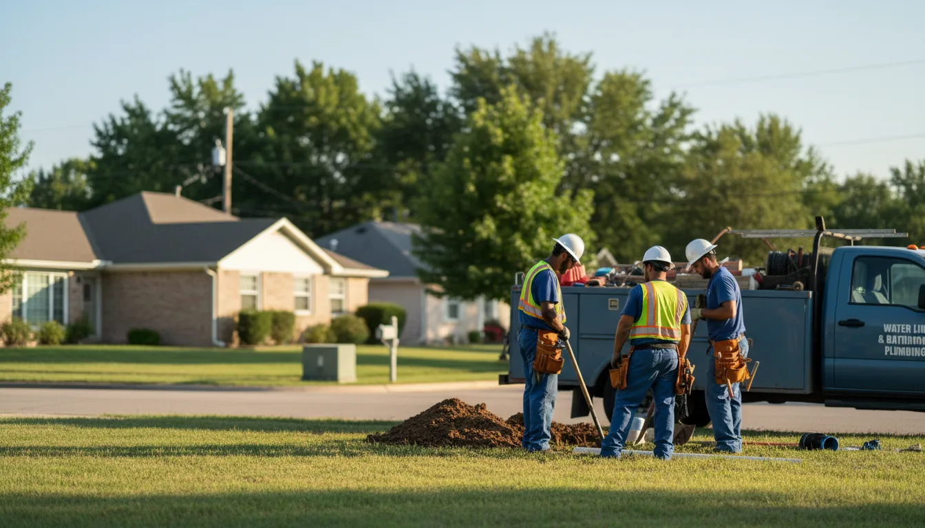 Residential water line and bathroom plumbing service in Long Grove, IA